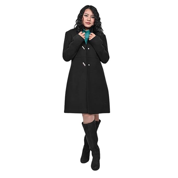 Black Valor Jacket Winter Wear Long Coats for Girls & Women