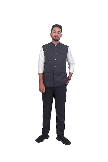 Classic Charcoal Nehru Jacket for Men