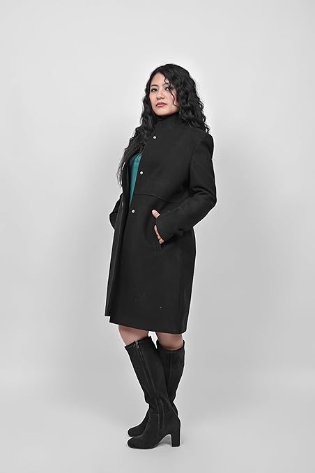 Black Valor Jacket Winter Wear Long Coats for Girls & Women