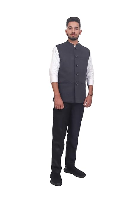 Classic Charcoal Nehru Jacket for Men