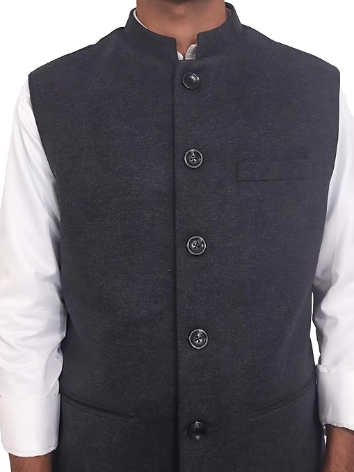 Classic Charcoal Nehru Jacket for Men