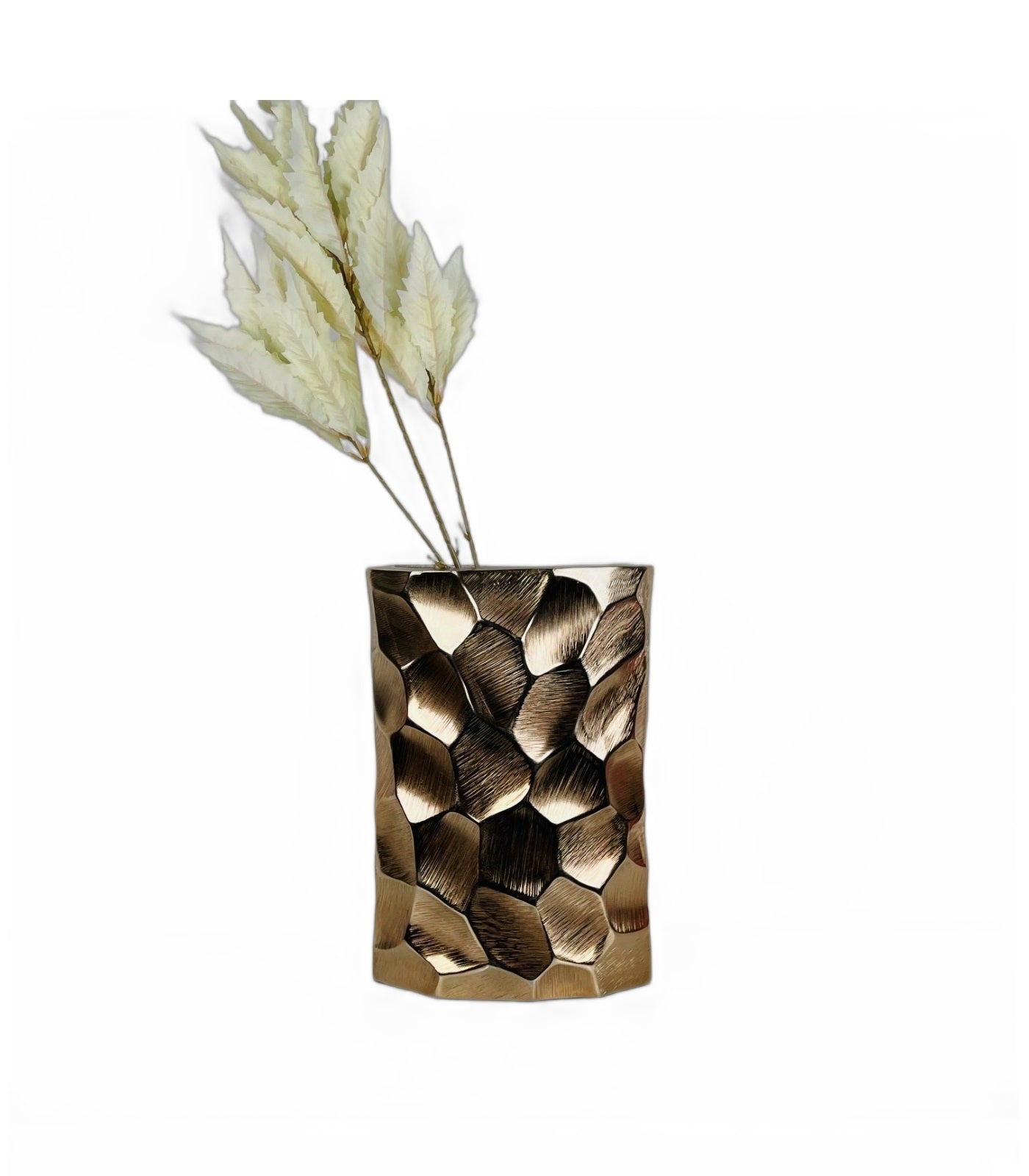 Rhombus Hammered Flower Vase