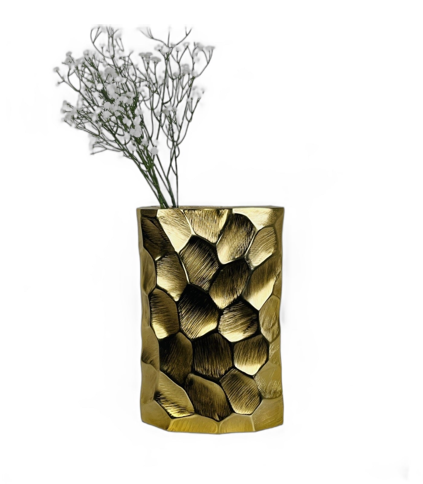 Rhombus Hammered Flower Vase