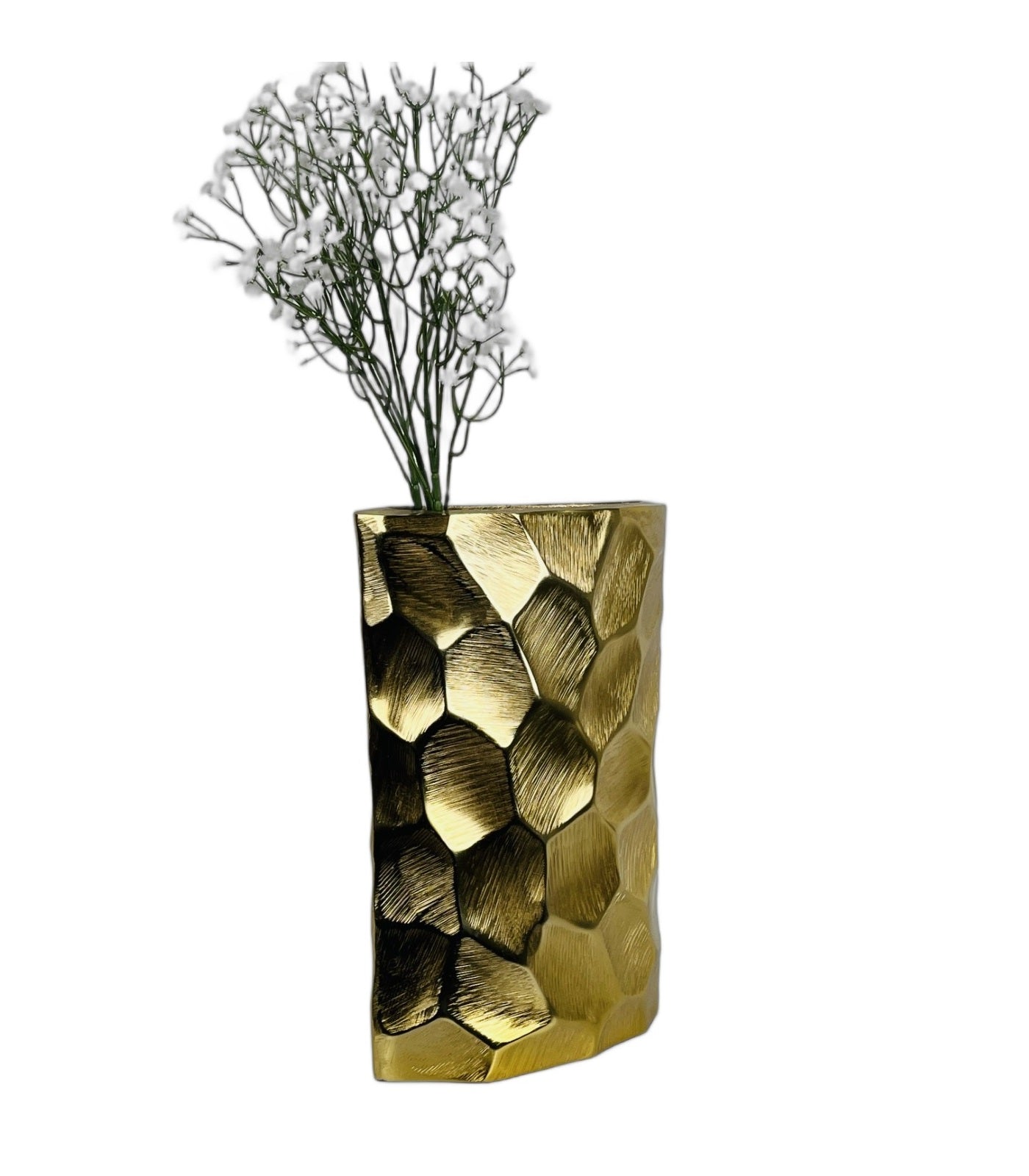 Rhombus Hammered Flower Vase