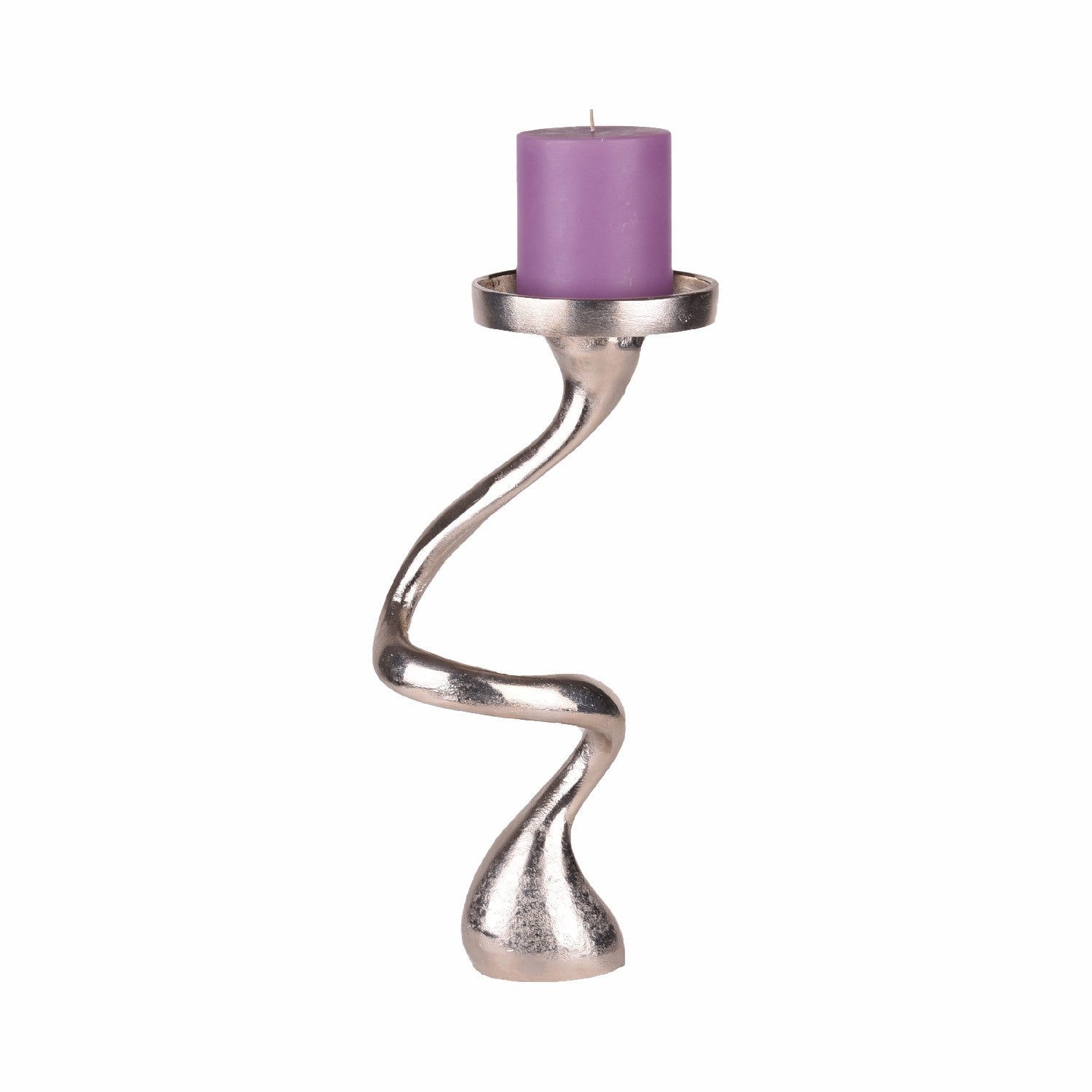 Swirl Pillar Candle Holder - L