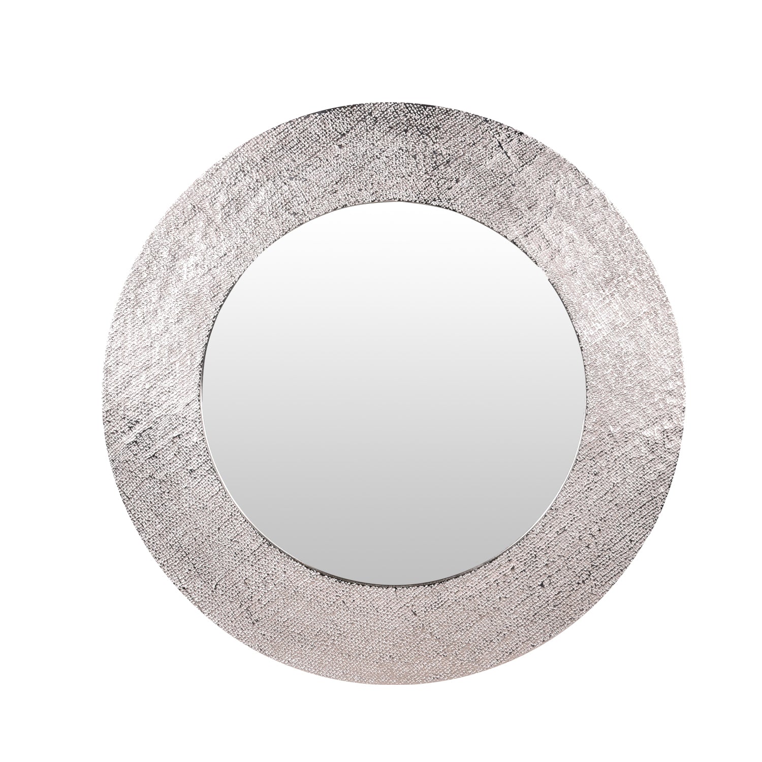 Textured Round Mirror