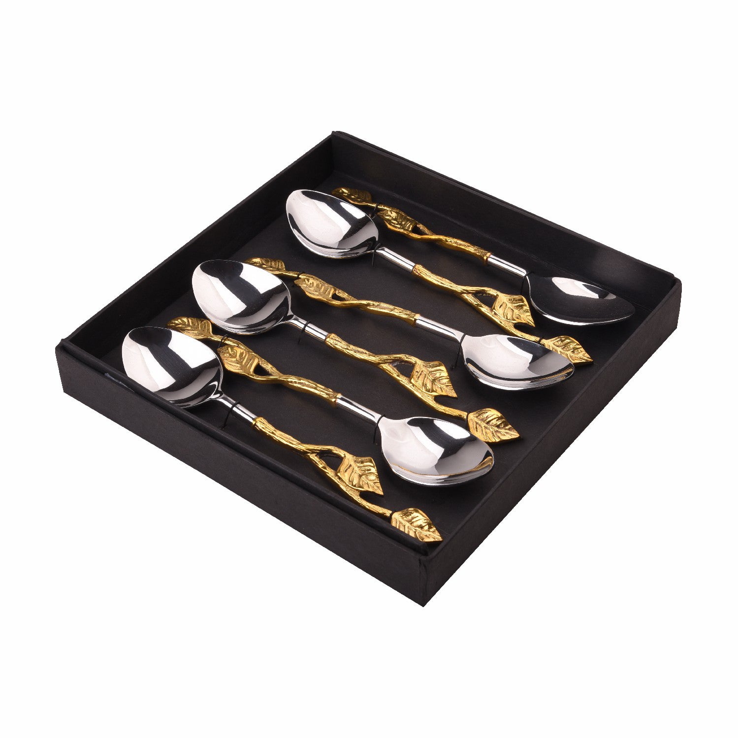 Golden Foliage Dessert Spoons SO6